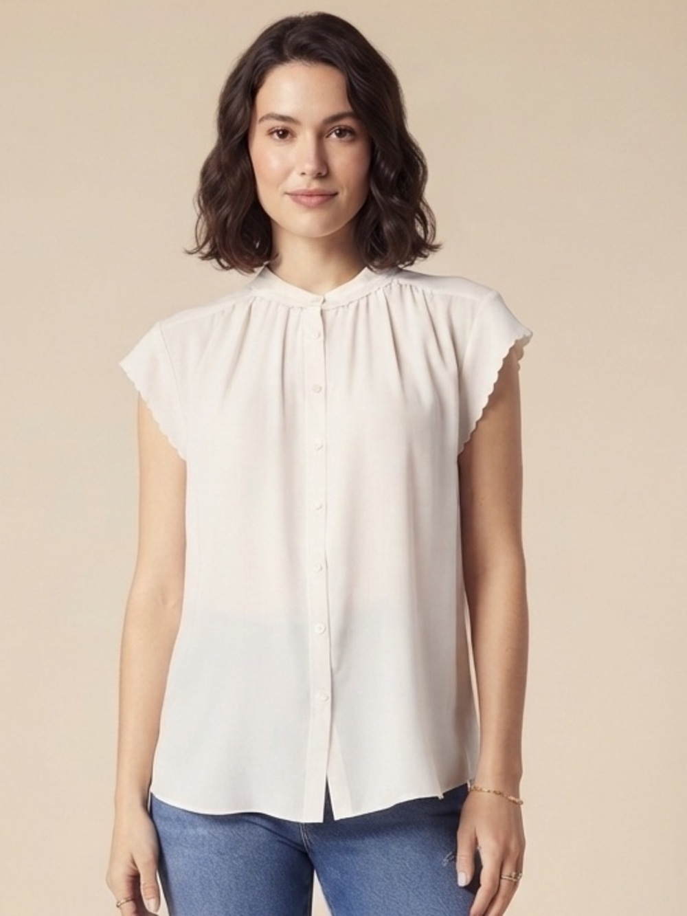 Joie Scallop Sleeve Edge Women's Top